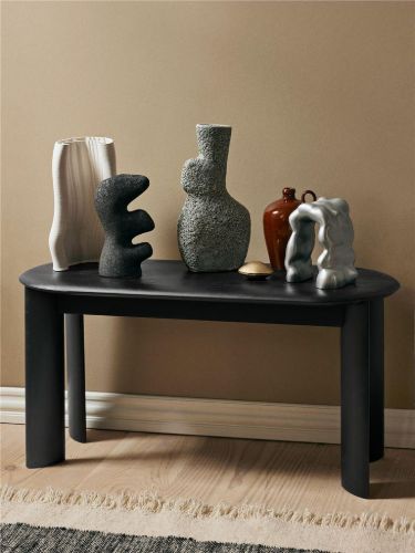 Ferm Living Bevel Bench B: 90 cm - Black Oiled Beech