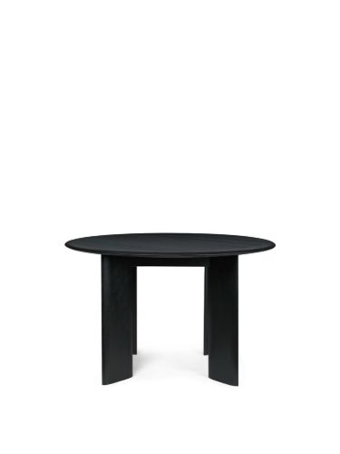 Ferm Living Bevel Table Ø: 117 cm - Black Oiled Beech