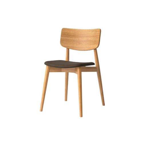 Bruunmunch Chiara Chair - Massiv Eg/Brown Anilin Læder