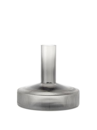 Ferm Living Ripple Wine Carafe 1,1 L - Smoked Grey 
