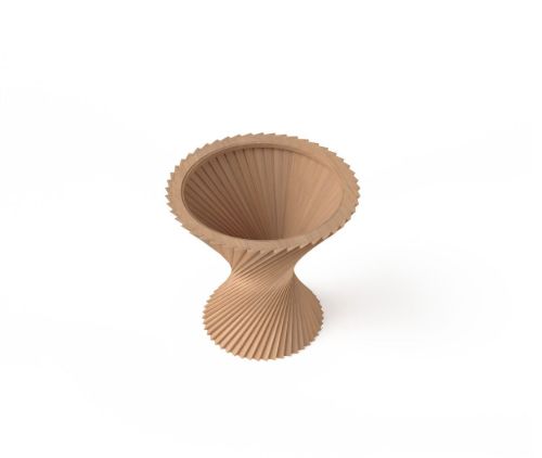 VIA Copenhagen Hyperbel Sidebord H: 47 cm - Oak Natural Oil/Bronze Glass