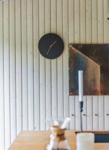 Hemverk Vægur Ø: 28 cm – Dark Oak/Kobber