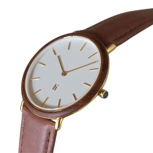 Hemverk Armbåndsur Ø: 40 mm - Graham Warm Grey/Vintage Cognac Læder
