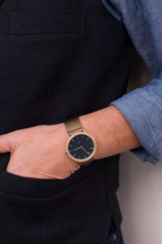 Hemverk Armbåndsur Ø: 40 mm - Graham Fair Smokey Blue/Taupe Nylon 