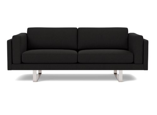 Erik Jørgensen EJ 280 2 Pers. Sofa 86 L: 210 cm - Njord Mørk Grå/Børstet Krom