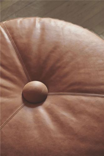 Bent Hansen Belly Puf Ø: 80 cm - Davos Læder Brown