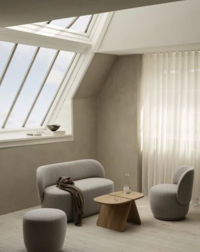 Blomus KUON Swivel Armchair H: 71 cm - Shitake
