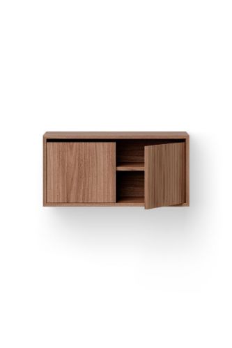 New Works Cabinet Low w. Doors 38,4x79 cm - Walnut