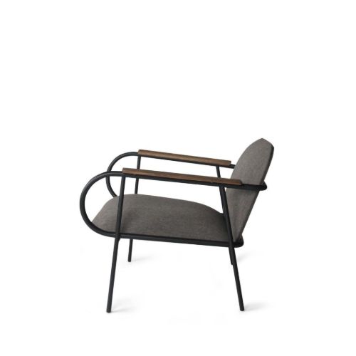 Eberhart Furniture Fausto Loungestol  - Mørk uld/Stål