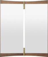 Billede af GUBI Vanity Wall Mirror 2 58,2x69 cm - American Oiled Walnut/Brass