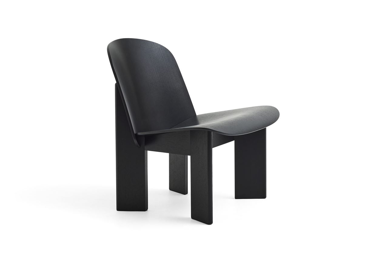 Billede af HAY Chisel Lounge Chair SH: 39 cm - Black Lacquered Oak