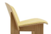 Billede af HAY Chisel Lounge Chair Polstret SH: 39 cm - Lacquered Oak/Hallingdal-407