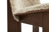 Billede af HAY Chisel Lounge Chair Polstret SH: 39 cm - Lacquered Walnut/Sheepskin Mohawi 21