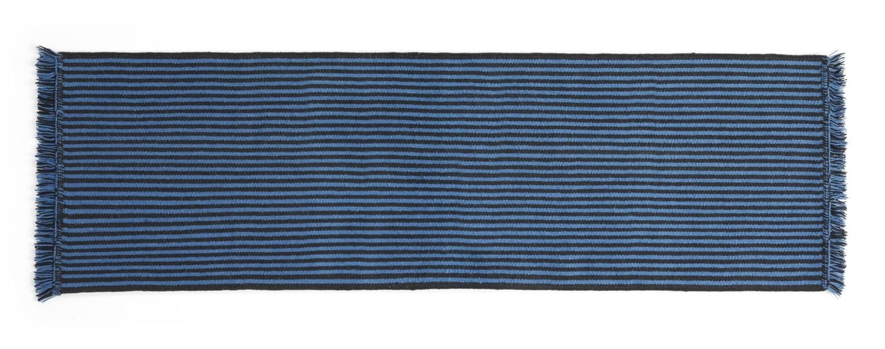 Billede af HAY Stripes And Stripes Wool 60x200 cm - Blue