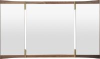 Billede af GUBI Vanity Wall Mirror 3 116,6x69 cm - American Oiled Walnut/Brass
