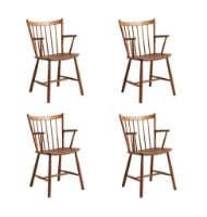 Billede af HAY Børge Mogensen J42 Arm Chair SH: 44,5 cm Sæt af 4 stk. - Dark Oiled Oak