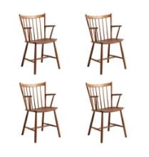 Billede af HAY Børge Mogensen J42 Arm Chair SH: 44,5 cm Sæt af 4 stk. - Dark Oiled Oak