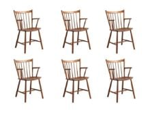 Billede af HAY Børge Mogensen J42 Arm Chair SH: 44,5 cm Sæt af 6 stk. - Dark Oiled Oak