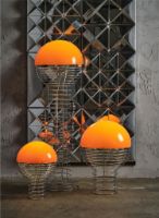 Billede af Verpan Wire Table Lamp Ø: 30 cm - Chrome/Orange FORUDBESTIL: START JULI 2024