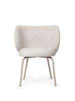 Billede af Ferm Living Rico Dining Chair Bouclé H: 80 cm - Off-white/Cashmere