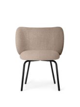 Billede af Ferm Living Rico Dining Chair Bouclé H: 80 cm - Sand/Black