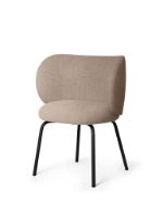Billede af Ferm Living Rico Dining Chair Bouclé H: 80 cm - Sand/Black