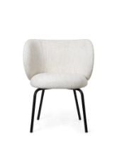 Billede af Ferm Living Rico Dining Chair Bouclé H: 80 cm - Off-White/Black