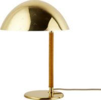 Billede af GUBI 9209 Table Lamp H: 37 cm - Polished Brass/Lacquered Rattan