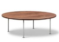 Billede af Fredericia Furniture Wegner Ox Table Ø: 120 cm H: 41 cm - Stål/Olieret Valnød