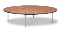 Billede af Fredericia Furniture Wegner Ox Table Ø: 150 cm H: 35 cm - Stål/Olieret Valnød