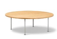 Billede af Fredericia Furniture Wegner Ox Table Ø: 120 cm H: 41 cm - Stål/Olieret Eg