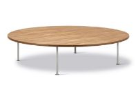 Billede af Fredericia Furniture Wegner Ox Table Ø: 150 cm H: 35 cm - Stål/Olieret Eg