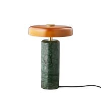 Billede af Design By Us Trip Portable Lamp H: 21 cm - Moss Marble/Amber
