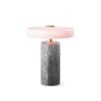 Billede af Design By Us Trip Portable Lamp H: 21 cm - Silver Marble/Rose
