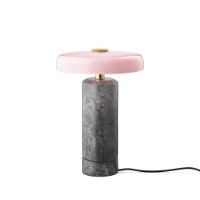Billede af Design By Us Trip Portable Lamp H: 21 cm - Silver Marble/Rose
