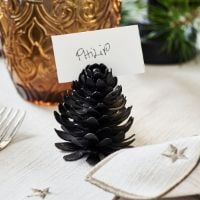 Billede af House Doctor Pinus Bordkortholder H: 6 cm - Sort Antik  OUTLET