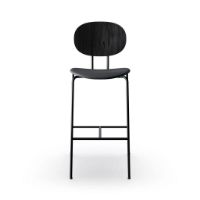 Billede af Sibast Furniture Piet Hein Bar Chair SH: 75 cm Black - Black Oak/Dunes Anthrazite
