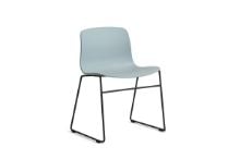 Billede af HAY AAC 08 About A Chair SH: 46 cm - Black Powder Coated Steel/Dusty Blue