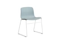Billede af HAY AAC 08 About A Chair SH: 46 cm - White Powder Coated Steel/Dusty Blue