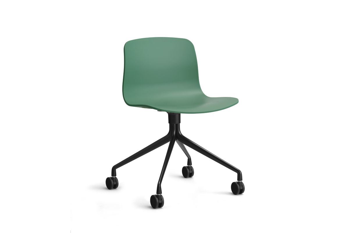 Billede af HAY AAC 14 About A Chair SH: 46 cm - Black Powder Coated Aluminium/Teal Green