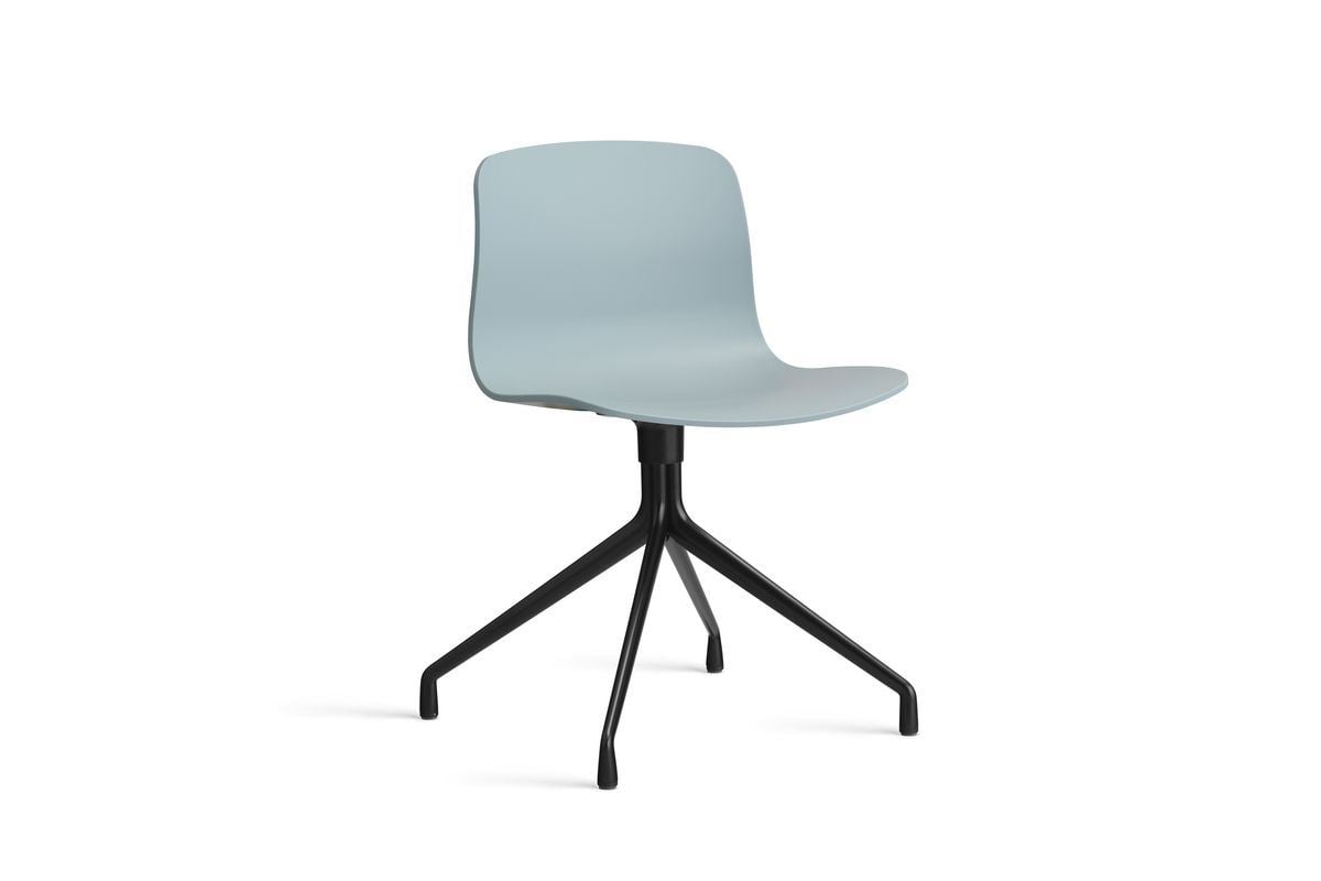 Billede af HAY AAC 10 About A Chair SH: 46 cm - Black Powder Coated Aluminium/Dusty Blue