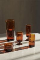 Billede af Ferm Living Oli Water Glass Low Ø: 8 cm - Amber