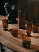 Billede af Ferm Living Oli Water Glass Low Ø: 8 cm - Amber