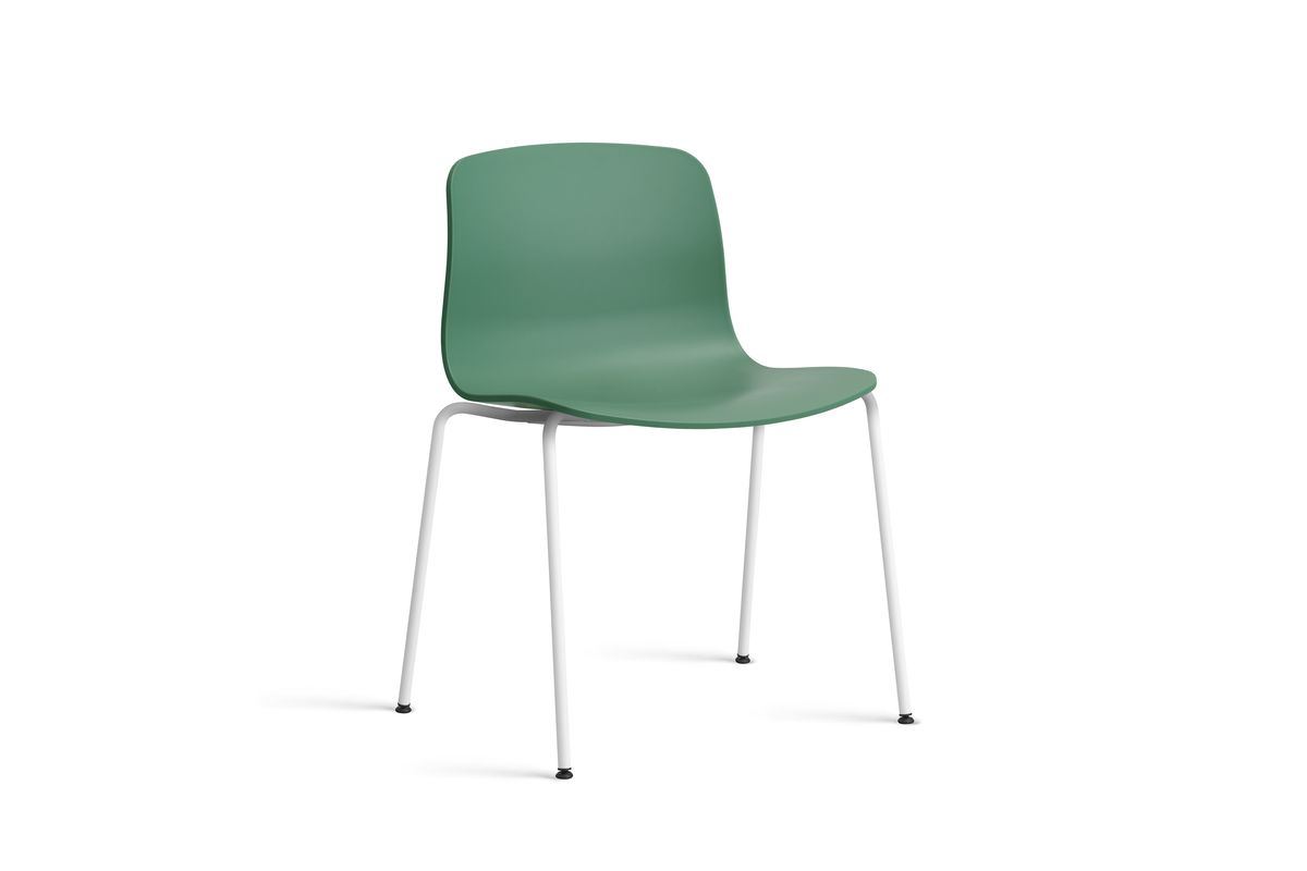 Billede af HAY AAC 16 About A Chair SH: 46 cm - White Powder Coated Steel/Teal Green