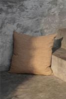 Billede af Ferm Living Brown Cotton Cushion 50x50 cm - Lines