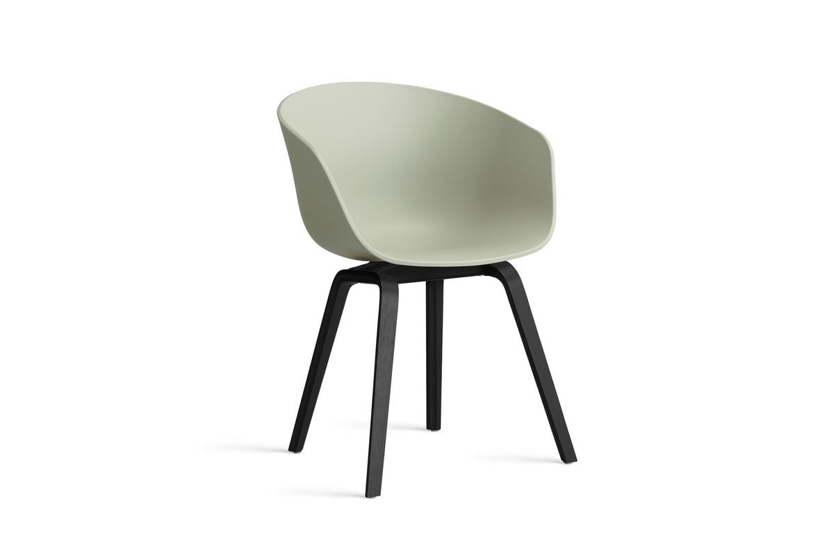 Billede af HAY AAC 22 About A Chair SH: 46 cm - Black Lacquered Oak Veneer/Pastel Green