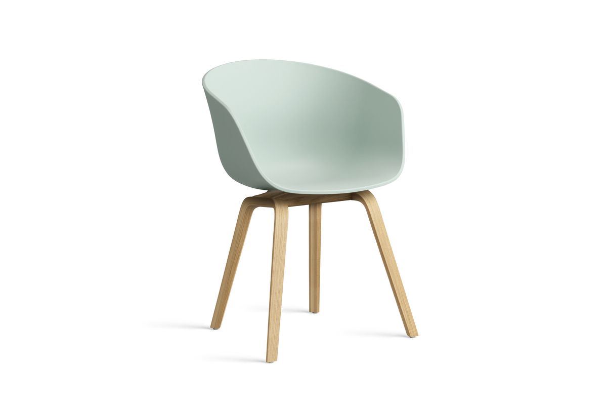 Billede af HAY AAC 22 About A Chair SH: 46 cm - Lacquered Oak Veneer/Dusty Mint