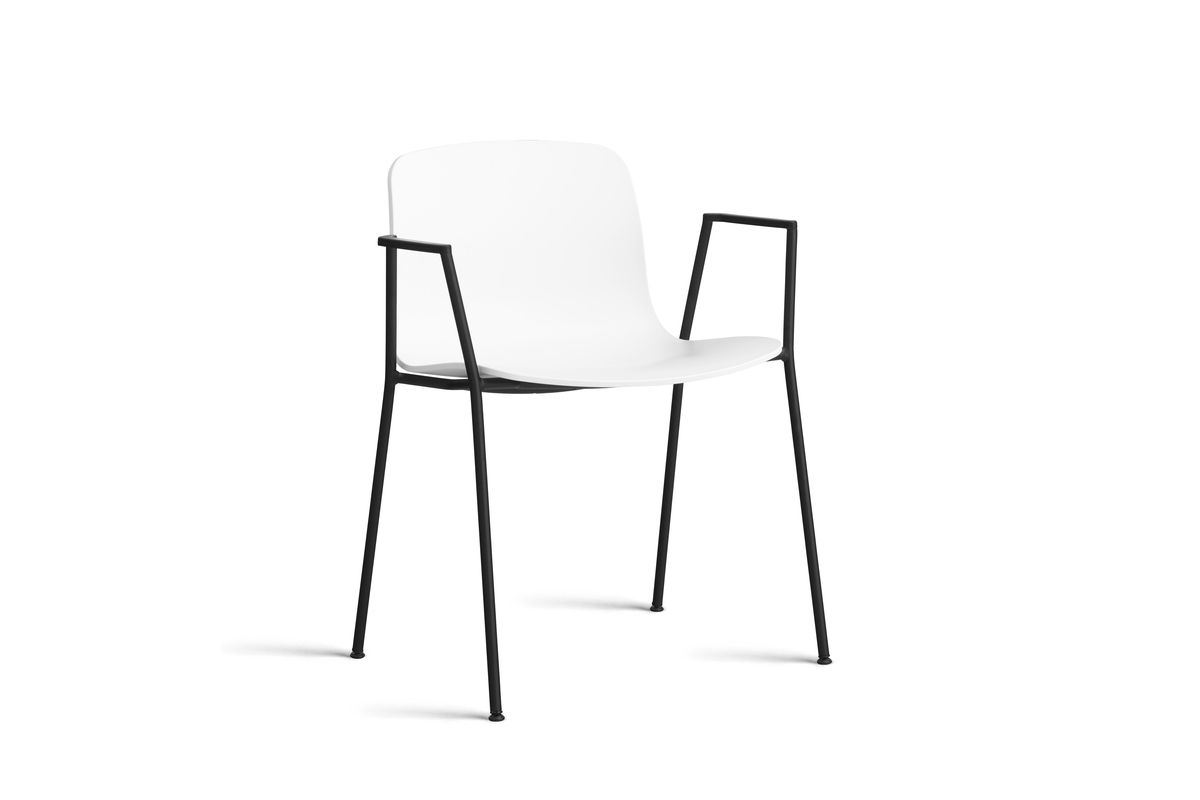 Billede af HAY AAC 18 About A Chair SH: 46 cm - Black Powder Coated Steel/White