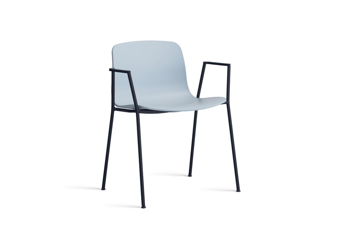 Billede af HAY AAC 18 About A Chair SH: 46 cm - Black Powder Coated Steel/Slate Blue