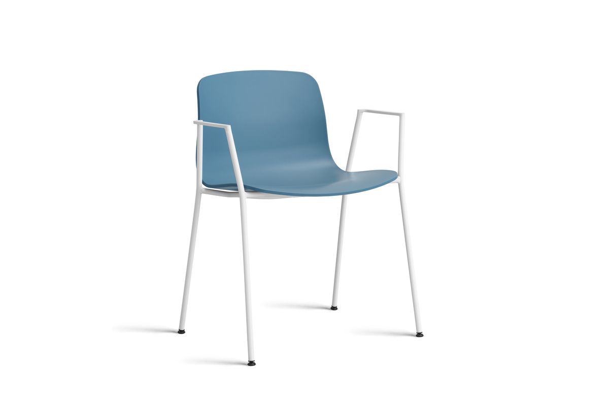Billede af HAY AAC 18 About A Chair SH: 46 cm - White Powder Coated Steel/Azure Blue